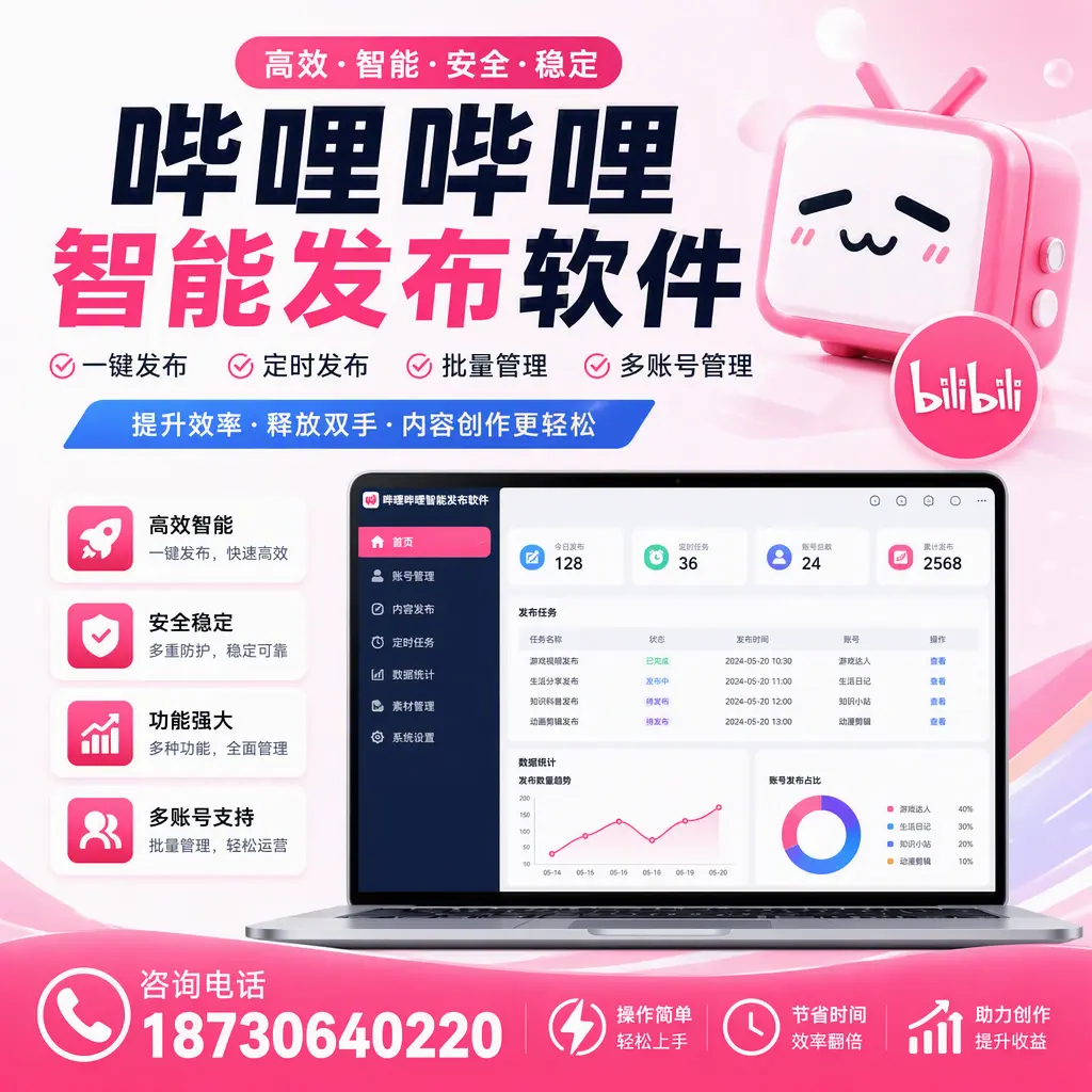 提升内容质量的秘诀:哔哩哔哩智能发布软件在 汕尾 的应用