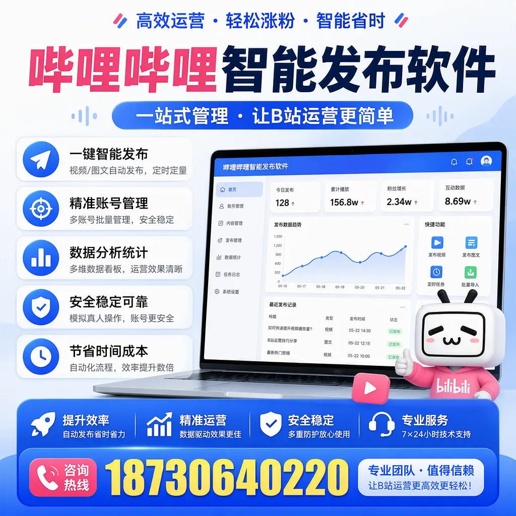 哔哩哔哩智能发布软件的最新功能:在 汕尾 助力内容传播